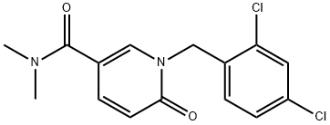 1-(2,4-DICHLOROBENZYL)-N,N-DIMETHYL-6-OXO-1,6-DIHYDRO-3-PYRIDINECARBOXAMIDE Struktur