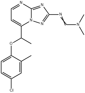 N'-(7-[1-(4-CHLORO-2-METHYLPHENOXY)ETHYL][1,2,4]TRIAZOLO[1,5-A]PYRIMIDIN-2-YL)-N,N-DIMETHYLIMINOFORMAMIDE Struktur