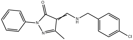 4-([(4-CHLOROBENZYL)AMINO]METHYLENE)-5-METHYL-2-PHENYL-2,4-DIHYDRO-3H-PYRAZOL-3-ONE Struktur