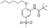 N-[2-(N-HEXYLOXY)-5-(METHYLSULPHONYL)PHENYL]-2,2-DIMETHYLPROPANAMIDE Struktur