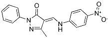 3-METHYL-4-(((4-NITROPHENYL)AMINO)METHYLENE)-1-PHENYL-2-PYRAZOLIN-5-ONE Struktur