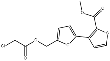 METHYL 3-(5-([(2-CHLOROACETYL)OXY]METHYL)-2-FURYL)-2-THIOPHENECARBOXYLATE Struktur