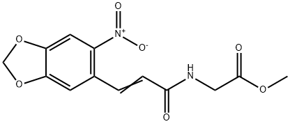 METHYL 2-(3-(6-NITROBENZO[3,4-D]1,3-DIOXOLEN-5-YL)PROP-2-ENOYLAMINO)ACETATE Struktur