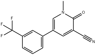 1-METHYL-2-OXO-5-[3-(TRIFLUOROMETHYL)PHENYL]-1,2-DIHYDRO-3-PYRIDINECARBONITRILE Struktur