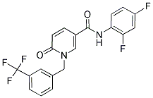 N-(2,4-DIFLUOROPHENYL)-6-OXO-1-[3-(TRIFLUOROMETHYL)BENZYL]-1,6-DIHYDRO-3-PYRIDINECARBOXAMIDE Struktur