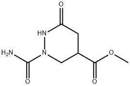 METHYL 2-(AMINOCARBONYL)-6-OXOHEXAHYDRO-4-PYRIDAZINECARBOXYLATE Struktur