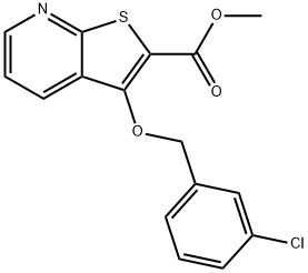 METHYL 3-[(3-CHLOROBENZYL)OXY]THIENO[2,3-B]PYRIDINE-2-CARBOXYLATE Struktur