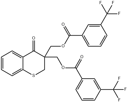 [4-OXO-3-(([3-(TRIFLUOROMETHYL)BENZOYL]OXY)METHYL)-3,4-DIHYDRO-2H-THIOCHROMEN-3-YL]METHYL 3-(TRIFLUOROMETHYL)BENZENECARBOXYLATE Struktur