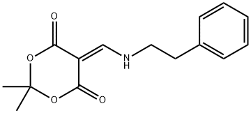 2,2-DIMETHYL-5-(((2-PHENYLETHYL)AMINO)METHYLENE)-1,3-DIOXANE-4,6-DIONE Struktur