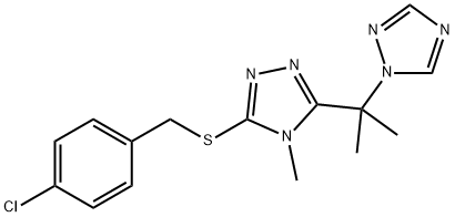 1-(1-(5-[(4-CHLOROBENZYL)SULFANYL]-4-METHYL-4H-1,2,4-TRIAZOL-3-YL)-1-METHYLETHYL)-1H-1,2,4-TRIAZOLE Struktur