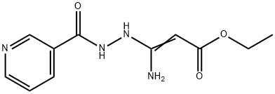 ETHYL 3-AMINO-3-[2-(3-PYRIDINYLCARBONYL)HYDRAZINO]ACRYLATE Struktur