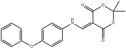 2,2-DIMETHYL-5-(((4-PHENOXYPHENYL)AMINO)METHYLENE)-1,3-DIOXANE-4,6-DIONE Struktur