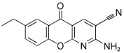 2-AMINO-7-ETHYL-5-OXO-5H-(1) BENZOPYRANO-(2,3-B)-PYRIDINE-3-CARBONITRILE Struktur