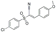 2-((4-CHLOROPHENYL)SULFONYL)-3-(4-METHOXYPHENYL)PROP-2-ENENITRILE Struktur