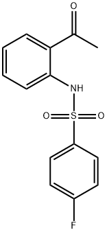 N-(2-ACETYLPHENYL)-4-FLUOROBENZENESULFONAMIDE Struktur