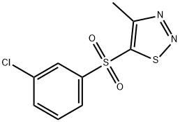 3-CHLOROPHENYL 4-METHYL-1,2,3-THIADIAZOL-5-YL SULFONE Struktur