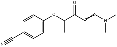 4-([4-(DIMETHYLAMINO)-1-METHYL-2-OXO-3-BUTENYL]OXY)BENZENECARBONITRILE Struktur