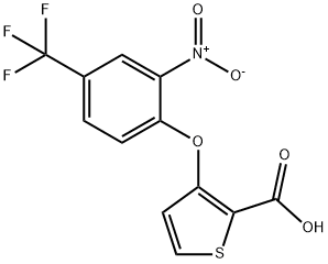 3-[2-NITRO-4-(TRIFLUOROMETHYL)PHENOXY]-2-THIOPHENECARBOXYLIC ACID Struktur