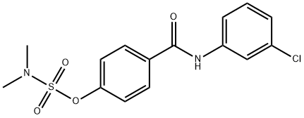 4-[(3-CHLOROANILINO)CARBONYL]PHENYL-N,N-DIMETHYLSULFAMATE Struktur