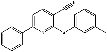 2-[(3-METHYLPHENYL)SULFANYL]-6-PHENYLNICOTINONITRILE Struktur