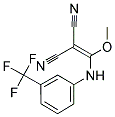 (METHOXY((3-(TRIFLUOROMETHYL)PHENYL)AMINO)METHYLENE)METHANE-1,1-DICARBONITRILE Struktur