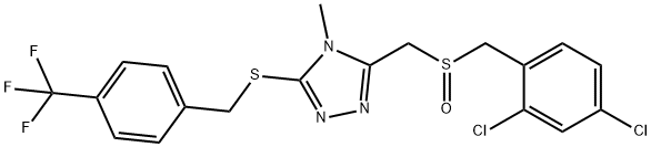 2,4-DICHLOROBENZYL (4-METHYL-5-([4-(TRIFLUOROMETHYL)BENZYL]SULFANYL)-4H-1,2,4-TRIAZOL-3-YL)METHYL SULFOXIDE Struktur