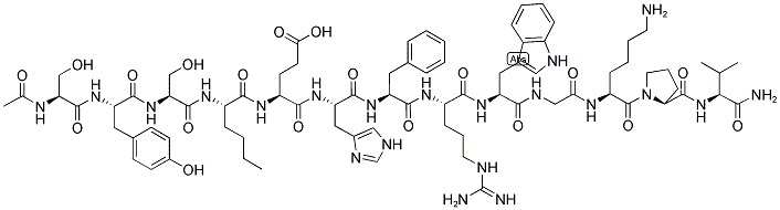 AC-SER-TYR-SER-NLE-GLU-HIS-PHE-ARG-TRP-GLY-LYS-PRO-VAL-NH2 Struktur