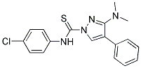 N-(4-CHLOROPHENYL)-3-(DIMETHYLAMINO)-4-PHENYL-1H-PYRAZOLE-1-CARBOTHIOAMIDE Struktur