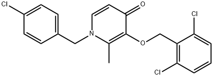 1-(4-CHLOROBENZYL)-3-[(2,6-DICHLOROBENZYL)OXY]-2-METHYL-4(1H)-PYRIDINONE Struktur