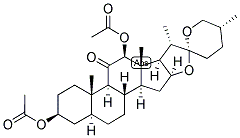 5-ALPHA, 20-ALPHA, 22-ALPHA, 25D-SPIROSTAN-3-BETA, 12-BETA-DIOL-11-ONE DIACETATE Struktur