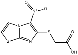 2-[(5-NITROIMIDAZO[2,1-B][1,3]THIAZOL-6-YL)SULFANYL]ACETIC ACID Struktur