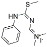 N-(([ANILINO(METHYLSULFANYL)METHYLENE]AMINO)METHYLENE)-N-METHYLMETHANAMINIUM IODIDE Struktur