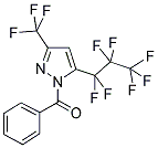 1-BENZOYL-5(3)-(HEPTAFLUOROPROPYL)-3(5)-(TRIFLUOROMETHYL)PYRAZOLE Struktur