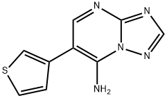 6-(3-THIENYL)[1,2,4]TRIAZOLO[1,5-A]PYRIMIDIN-7-AMINE Struktur