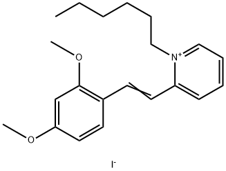 2-(2,4-DIMETHOXYSTYRYL)-1-HEXYLPYRIDINIUM IODIDE Struktur