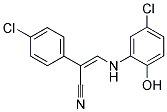 1-CYANO-1-(4-CHLOROPHENYL)-2-[(5-CHLORO-2-HYDROXYPHENYL)AMINO]ETHENE Struktur