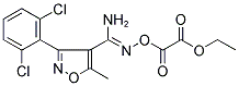 ETHYL 2-[((AMINO[3-(2,6-DICHLOROPHENYL)-5-METHYLISOXAZOL-4-YL]METHYLIDENE)AMINO)OXY]-2-OXOACETATE Struktur