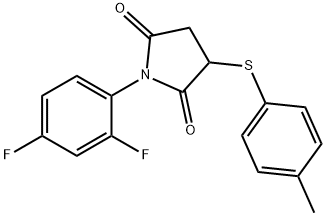 1-(2,4-DIFLUOROPHENYL)-3-[(4-METHYLPHENYL)SULFANYL]DIHYDRO-1H-PYRROLE-2,5-DIONE Struktur