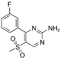 4-(3-FLUOROPHENYL)-5-(METHYLSULPHONYL)-2-PYRIMIDINAMINE Struktur