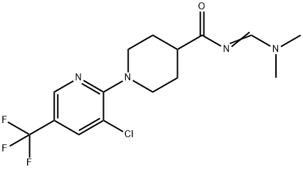 1-[3-CHLORO-5-(TRIFLUOROMETHYL)-2-PYRIDINYL]-N-[(DIMETHYLAMINO)METHYLENE]-4-PIPERIDINECARBOXAMIDE Struktur