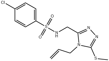 N-([4-ALLYL-5-(METHYLSULFANYL)-4H-1,2,4-TRIAZOL-3-YL]METHYL)-4-CHLOROBENZENESULFONAMIDE Struktur