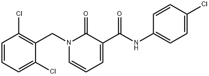 N-(4-CHLOROPHENYL)-1-(2,6-DICHLOROBENZYL)-2-OXO-1,2-DIHYDRO-3-PYRIDINECARBOXAMIDE Struktur