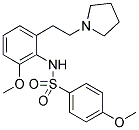 4-METHOXY-N-[2-METHOXY-6-[2-(1-PYRROLIDINYL)ETHYL]PHENYL]BENZENESULPHONAMIDE Struktur