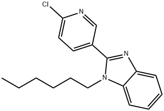 2-(6-CHLORO-3-PYRIDINYL)-1-HEXYL-1H-1,3-BENZIMIDAZOLE Struktur