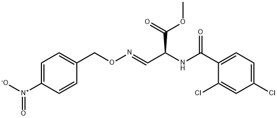 METHYL 2-[(2,4-DICHLOROBENZOYL)AMINO]-3-([(4-NITROBENZYL)OXY]IMINO)PROPANOATE Struktur