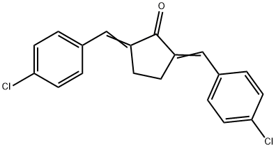 2,5-BIS[(4-CHLOROPHENYL)METHYLENE]CYCLOPENTANONE Struktur