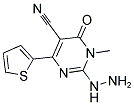 2-HYDRAZINO-1-METHYL-6-OXO-4-(2-THIENYL)-1,6-DIHYDROPYRIMIDINE-5-CARBONITRILE Struktur