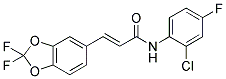 N-(2-CHLORO-4-FLUOROPHENYL)-3-(2,2-DIFLUORO-1,3-BENZODIOXO-5-YL)-(2E)-PROPENAMIDE Struktur