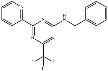 N-BENZYL-2-(2-PYRIDINYL)-6-(TRIFLUOROMETHYL)-4-PYRIMIDINAMINE Struktur