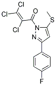 2,3,3-TRICHLORO-1-[3-(4-FLUOROPHENYL)-5-(METHYLTHIO)-1H-PYRAZOL-1-YL]PROP-2-EN-1-ONE Struktur